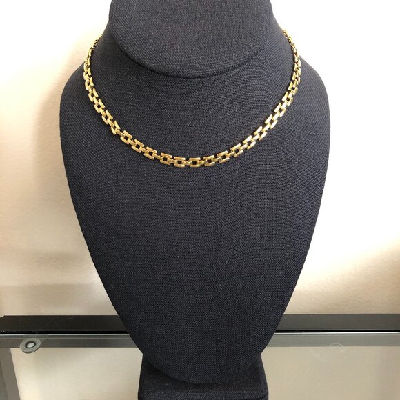 Watch  Style Chain Link Choker - 18K Gold-Plated - Picture 1 of 5